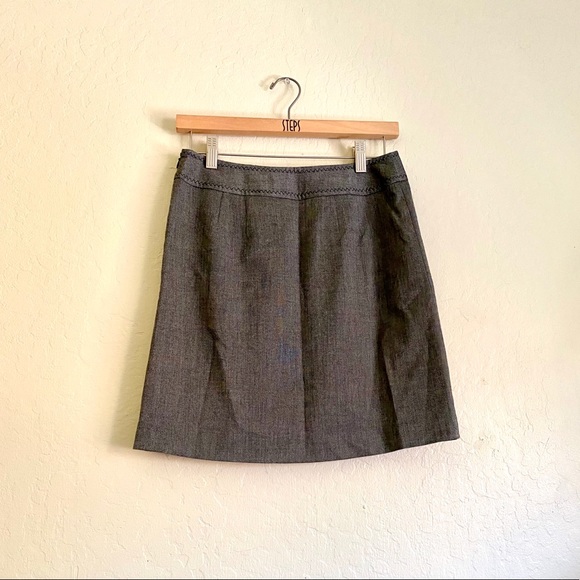 Loft pleated gray skirt - Picture 5 of 6